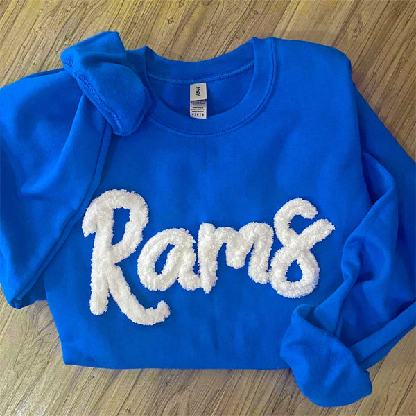 Custom Chenille Embroidered Team Sweatshirt, Ohio Pullover, School Mascot T-shirt