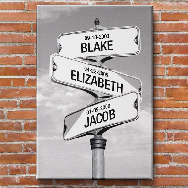 [Online Preview]Classic Crossroad of Love | Custom Anniversary Couple Canvas