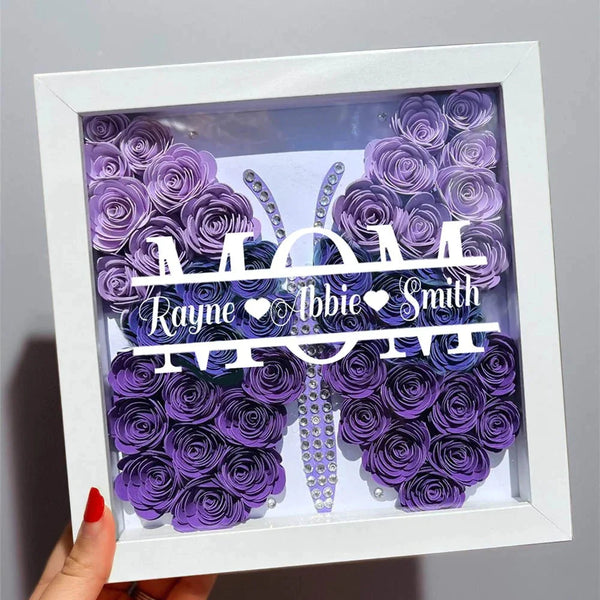 Customized Mother's Day sparkly Butterfly Flower Box