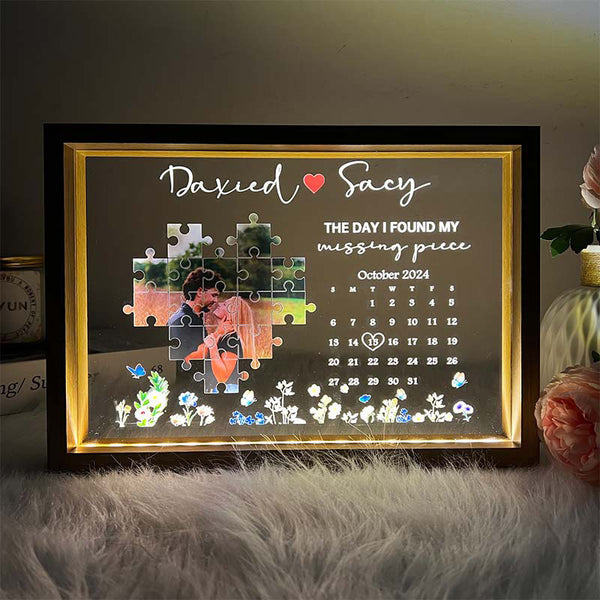The Day I Found My Missing Piece Lightbox Personalized Gift
