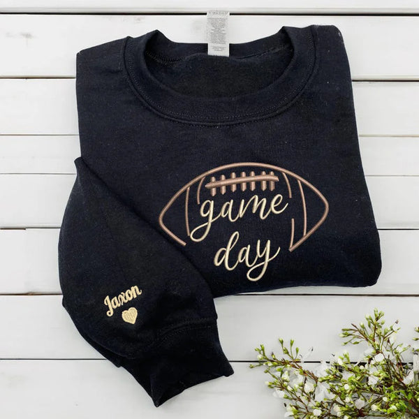 Embroidered Game Day Shirt, Touchdown Football Sweatshirt, School Football T-Shirt, Sweatshirt, Hoodie