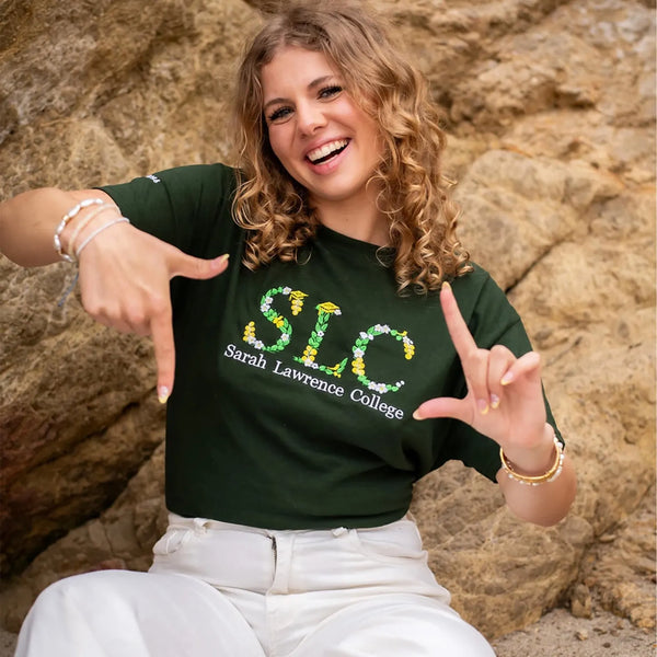 Custom College Floral Letter Embroidered Hoodie/Sweatshirt, Personalized Greek Letter Crewneck, Sorority Crewneck, High School Sweater