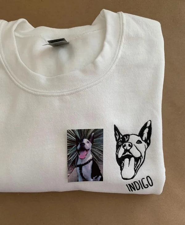 Custom Pet Portrait Embroidered T-Shirts, Sweatshirts and Hoodies - Limited Time Offer!